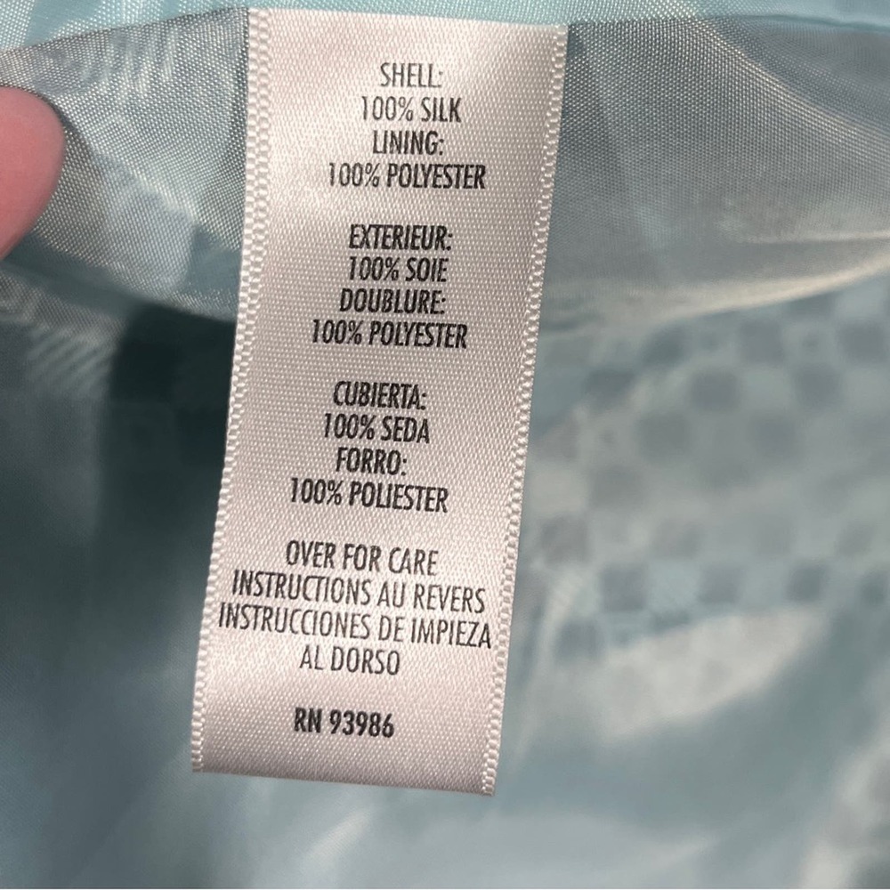 August Max Silk Floral Patchwork Pattern Button D… - image 4